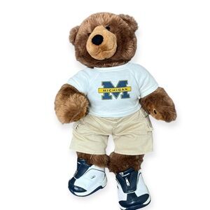 Build-A-Bear Maxer Bear University of Michigan U of M Outfit Skechers Sneakers